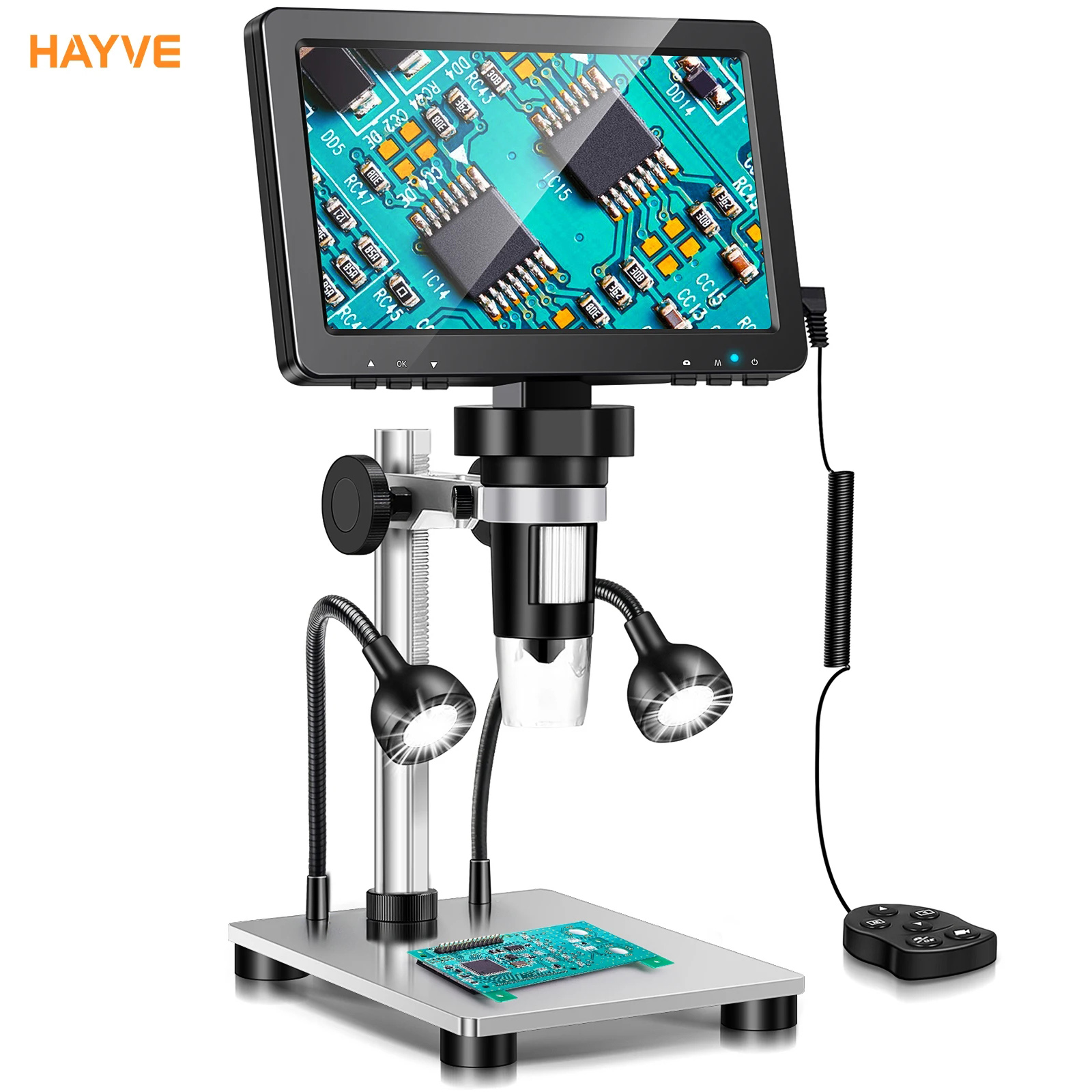 Digital Magnifier Reading - Hayve 7'' mikroskop cyfrowy 1200X Zoom